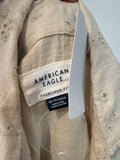 American Eagle Tan Eyelet Oversized Top, XS