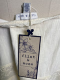 New Flint & Moss  Lace Trim Tiered Cotton Mini Dress, XL