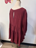 Umgee Burgundy Mini Dress, XL
