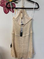 New Lulus Crochet Halter Romper, XL