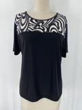 Damee, Inc 2pc Black/White Cardigan + Top, XL