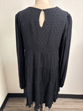 Blue Rain Black Dress, M