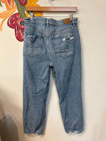 American Eagle High Rise Baggy Straight Jeans, 10