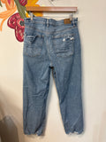 American Eagle High Rise Baggy Straight Jeans, 10