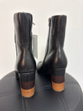 Very Volatile Black Leather Boots, 7.5
