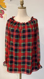 Talbots Blue/Red Plaid Top, L