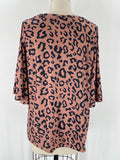 Tickled Teal Animal Print Top, S