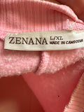 Zenana Pink Sweatshirt, L/XL