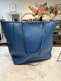Coach Blue Leather Shoulder Bag, 17"x12"