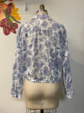 Lucky Brand White/Blue Top, S