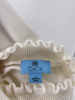 CeCe White Sweater, L