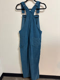 Luvamia Blue Corduroy 28" Inseam Overalls, L