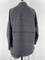 Talbots White/Black Zip Front Jacket, 1X