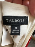 New Talbots White/Red Dress, 8