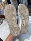 Nike Air Force 1 White/Gold Shoes, 8.5