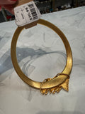 Gold Twin Horse Choker Necklace