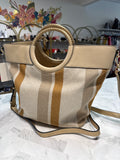 Kate Landry Tan/Gold Crossbody Bag, 15"x12"