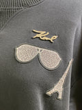 Karl Lagerfeld Black Sweatshirt, 1X