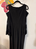 R&M Richards Black Open Shoulder 30" Inseam Jumpsuit, 6 Petite