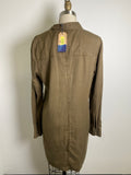 New Silver Jeans Co. Green Lyocell Button Front Shirt Dress, M