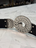 Chico's Black Genuine Leather Belt, M/L