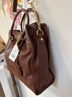 Michael Kors Brown Leather Hamilton Bag, 14"x13"