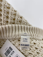Old Navy Tan Open Stitch Sweater, L Tall