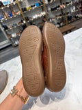Naturalizer Brown Leather Kyndell Flats, 6.5
