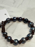 Pearl & Leather  Bracelet