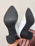 New Casta White Twist Leather Boots, 37 (7) retail $265