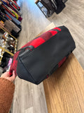 New Christopher & Banks Red/Black Plaid Tote Bag, 19"x13"