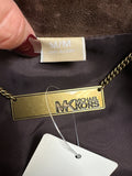Michael Kors Brown Genuine Leather Jacket, M