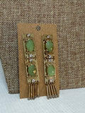 Gold/Green Earrings