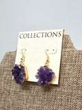 New Collections Purple Geode Earrings