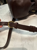Vintage Coach Brown Leather Style 4156 Crossbody Bag, 9"x10"