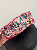 New Vera Bradley Stitched Flowers Iconic Large Blush & Brush Case