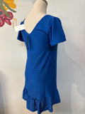 New Modcloth Blue Eyelet Dress, XS