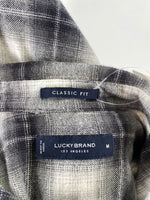 Lucky Brand Plaid Button Front Top, M