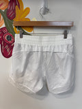 Athleta White Mesh Racer Run 4" Shorts, XS (run big)