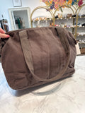 Thirty One Brown "M" Tote Bag, 14"x12"