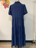 CeCe Blue Dress, L