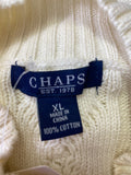 Chaps Ivory Sweater, XL
