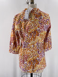 New Chico's Button Back Tunic Cactus Blossom Top, M (retail $99)