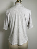 Athleta Gray Rib Knit Mock Neck Top, XL