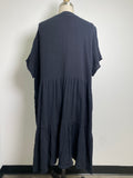 Lucky Brand Black Gauze Dress, 2X