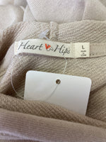 Heart Hips Tan Hooded Fitted Dress, L