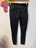 Spanx Black Shiny Leggings, L