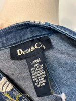 Denim & Co Embroidered Jacket, L