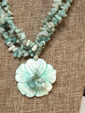 Vintage Amazonite Necklace, 18"