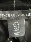 Sincerely Jules Black Velveteen Blazer Jacket, S